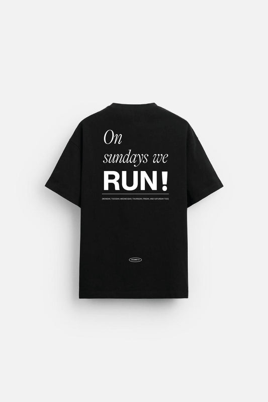 ON SUNDAYS WE RUN TSHIRT.